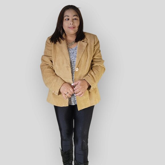 JESSICA WOMENS TAN COLOR SIZE 12 BLAZZER JACKET - Picture 3 of 9